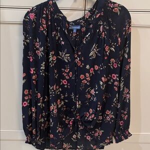 Democracy Navy Floral Blouse